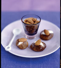 Dried Figs Stuffed with Almonds & Cream Cheese