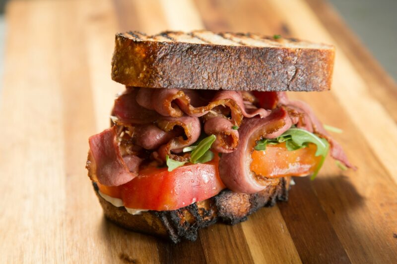 Duck Bacon Lettuce and Tomato on Artisanal Bread