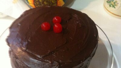 Easy Chocolate Cherry Fudge Cake