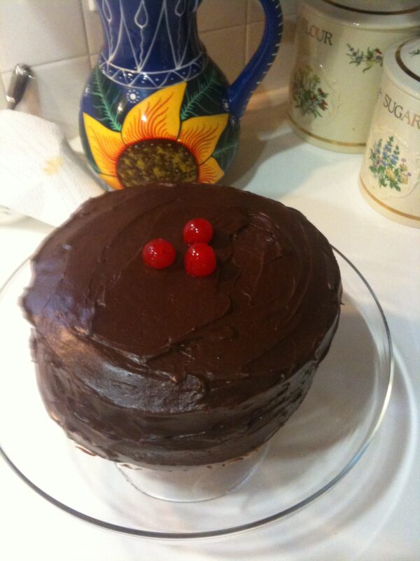 Easy Chocolate Cherry Fudge Cake