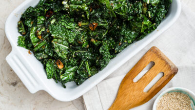 Stir Fried Miso Kale with Garlic