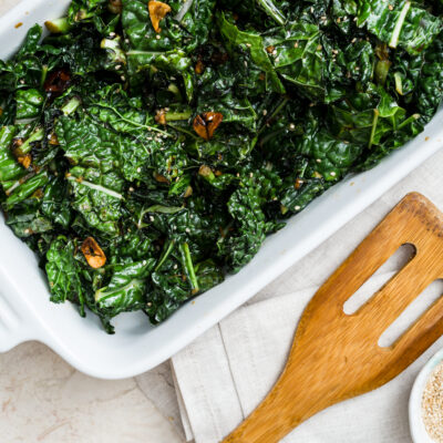Stir Fried Miso Kale with Garlic