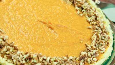 Eggless No Bake Pumpkin Pie