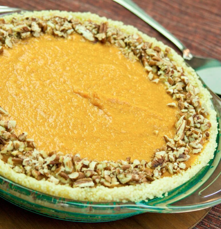 Eggless No Bake Pumpkin Pie