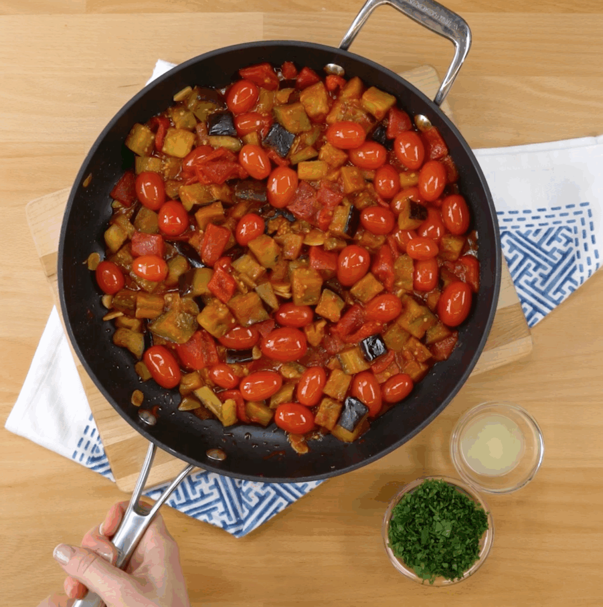eggplant and tomato salad