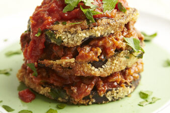 Eggplant Tomato Stacks
