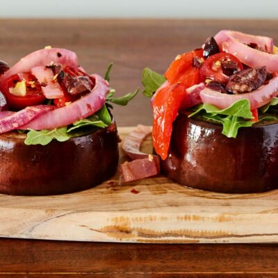 Eggplant and Spicy Pepper Tartine