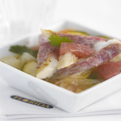 Escabeche of Red Mullet with Grapefruit, Lime, Basil and Coriander