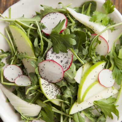 Fennel-apple poppy-seed salad