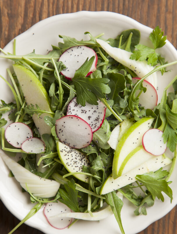Fennel-apple poppy-seed salad