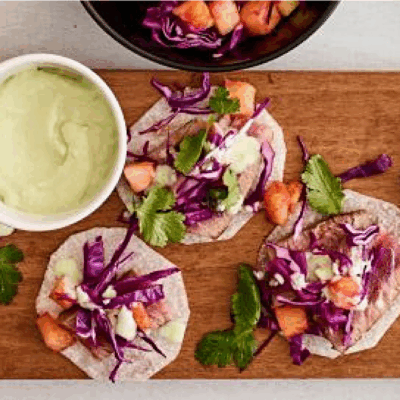 tuna jicama tacos