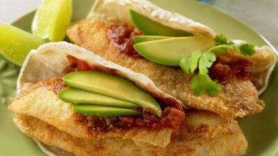 Fish Tacos with Avocado Salsa