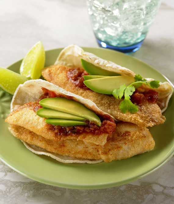 Fish Tacos with Avocado Salsa