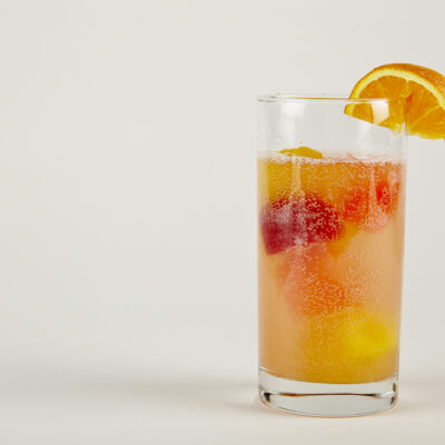 colored ice cubes made of fruit juices meant for a gorgeous cocktail