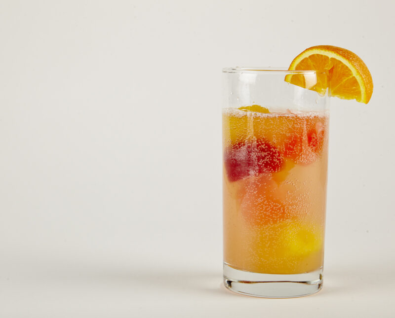 colored ice cubes made of fruit juices meant for a gorgeous cocktail