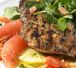 Florida Grapefruit and Jerk-Grilled Chicken with Arugula Salad
