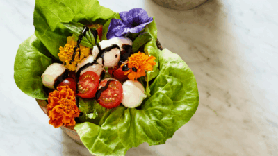 Edible Flowerpot Salad
