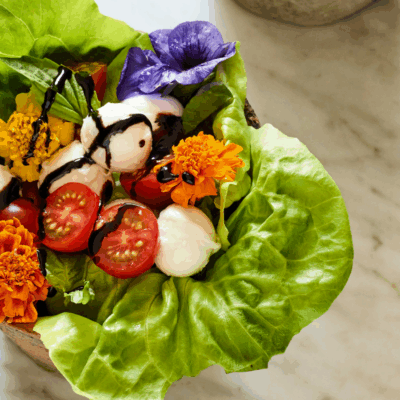 Edible Flowerpot Salad
