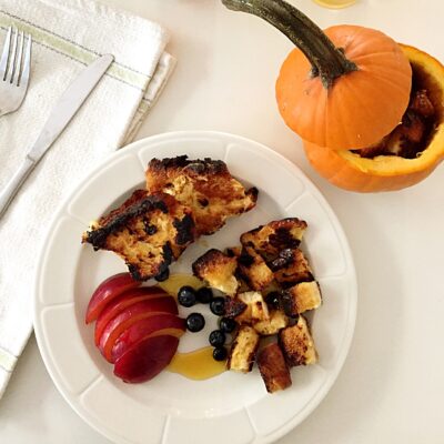 French Toast Bites in a Pumpkin