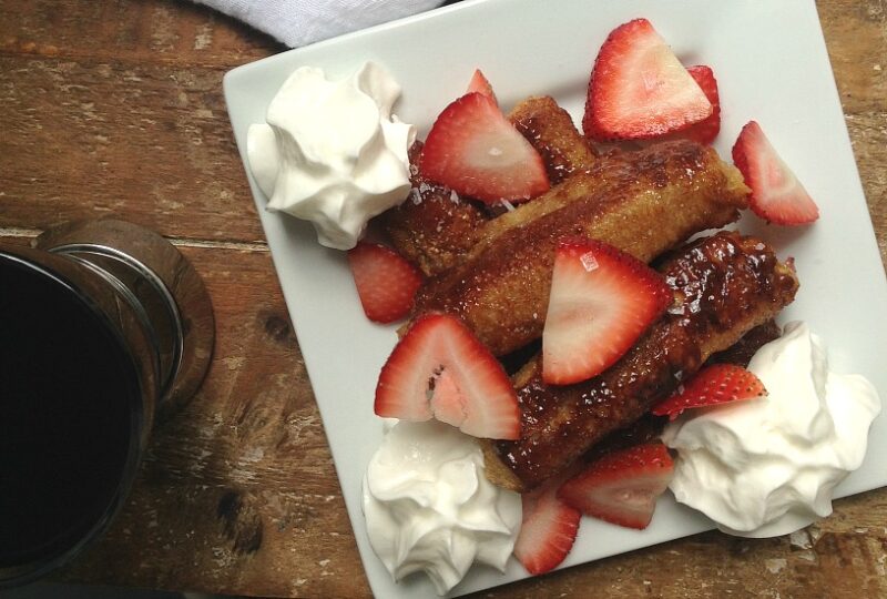 Crème Brule French Toast Roll Ups with Nutella
