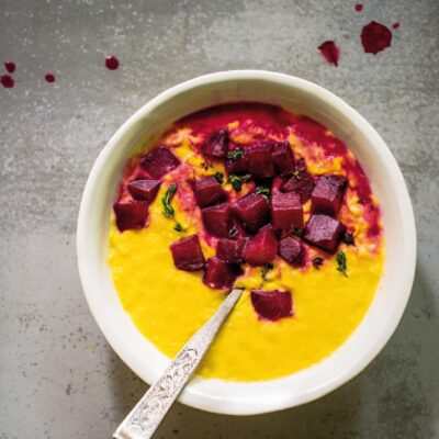 Fresh Polenta with Roasted Beets