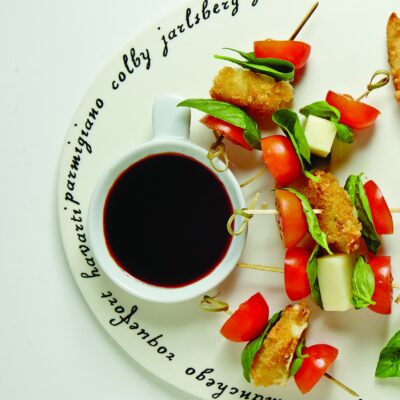 Fried Provolone-Tomato Skewers
