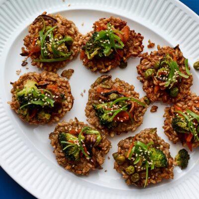 Fried Rice Cakes with Veggies