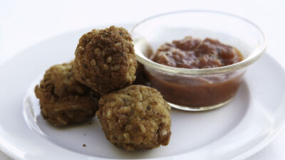 Fried Risotto Balls with Marinara Dipping Sauce