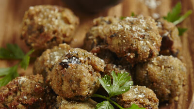 Fried Eggplant "Meatballs"