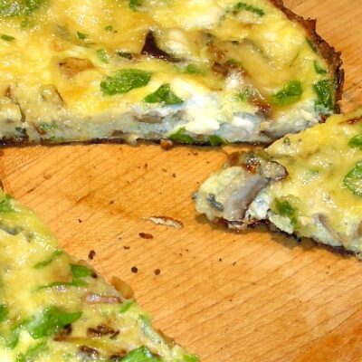 mushroom feta frittata