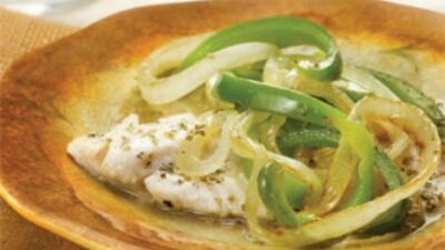 Garden-Style Fish with Onions and Bell Peppers