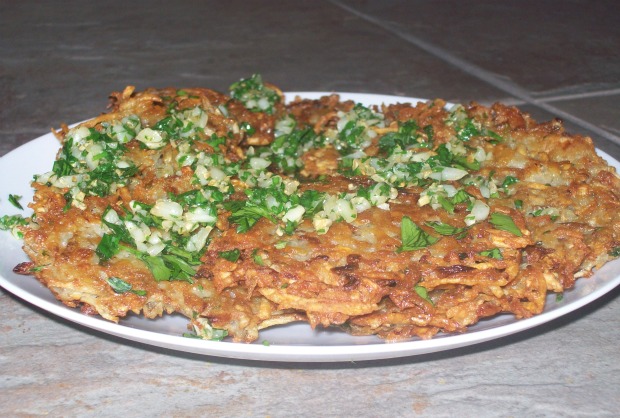 Garlicky Potato Latkes