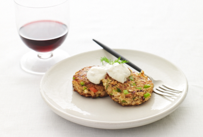 Gefilte Fish Cakes with Horseradish Sauce