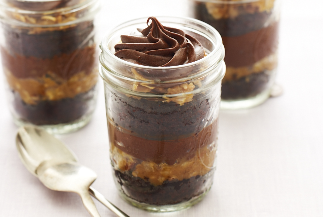 German Chocolate Cake in a Jar