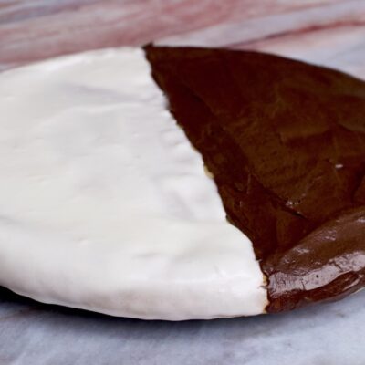 giant black and white cookie