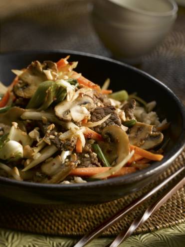 Ginger Beef and Mushroom Stir-Fry