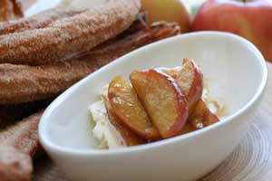 ginger-churros-with-caramel-apples