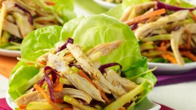 Ginger Curry Chicken Letttuce Wraps
