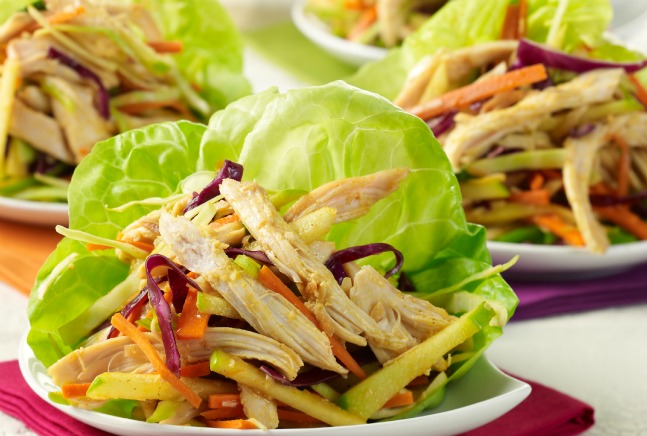 Ginger Curry Chicken Letttuce Wraps