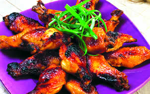 Ginger-Orange Glazed Chicken Wings