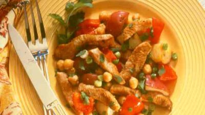 Gingered Turkey with Potatoes and Chick Peas