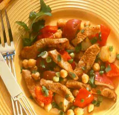 Gingered Turkey with Potatoes and Chick Peas