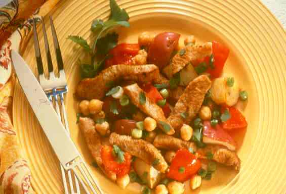 Gingered Turkey with Potatoes and Chick Peas