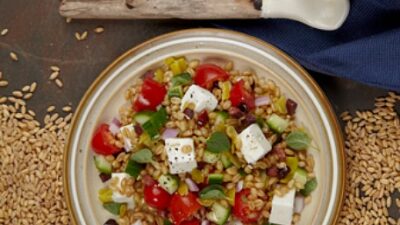 greek wheat berry salad
