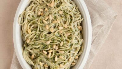 greek yogurt pesto pasta