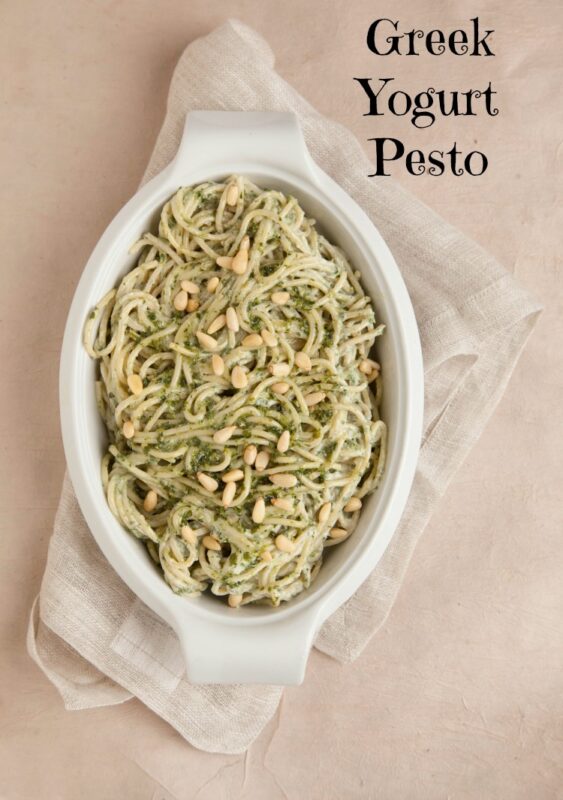 greek yogurt pesto pasta