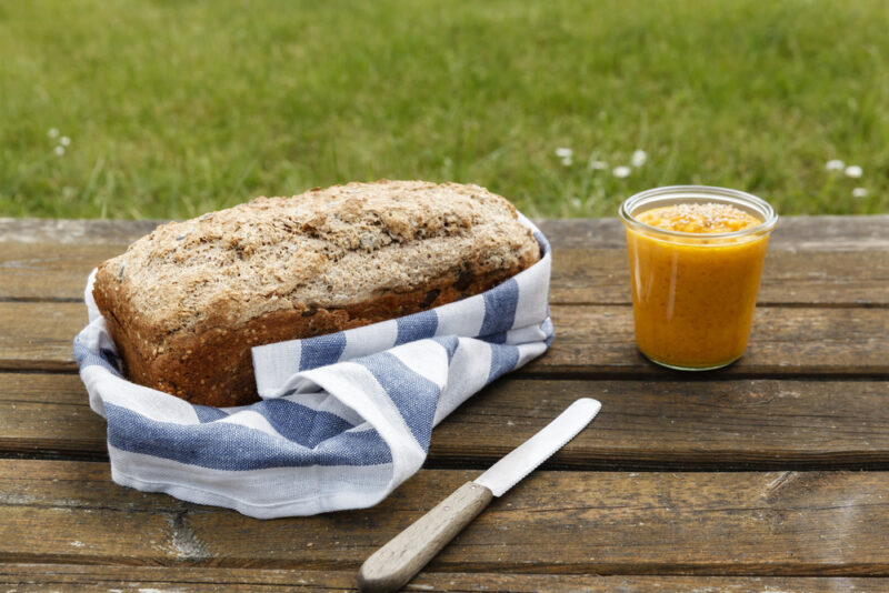 green olive and carrot spread