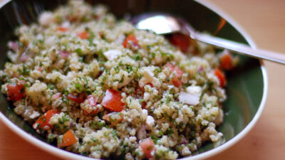 Green Onion Quinoa Tabbouleh
