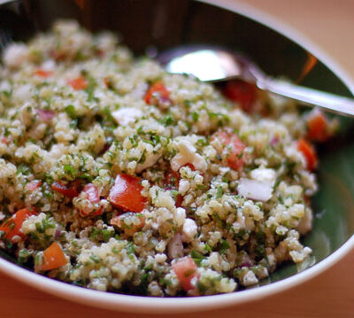 Green Onion Quinoa Tabbouleh