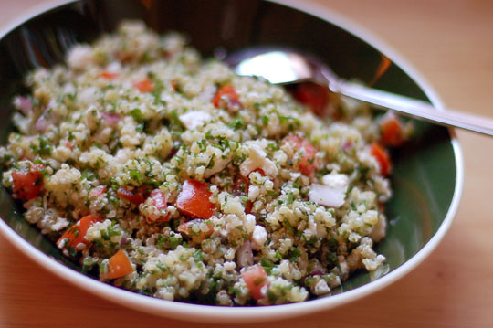 Green Onion Quinoa Tabbouleh